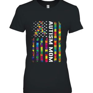 Autism Mom Shirt American Flag Autism Awareness Gift Women 2