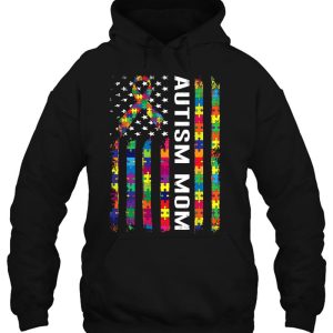 Autism Mom Shirt American Flag Autism Awareness Gift Women 3