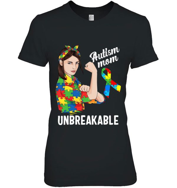 Autism Mom Unbreakable Cute Autism Awareness Women Gift