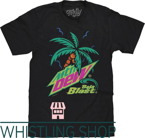 Baja Blast T-Shirt Luv Dew Tropical Mountain Soda Graphic