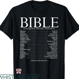 Bible Verse T-shirt Bible Emergency Hotline Numbers