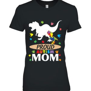 Big Dinosaur And Autism Son Daughter Proud Autism Mom 2