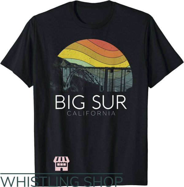 Big Sur T-Shirt Beach Central Coast Retro Forest Camping