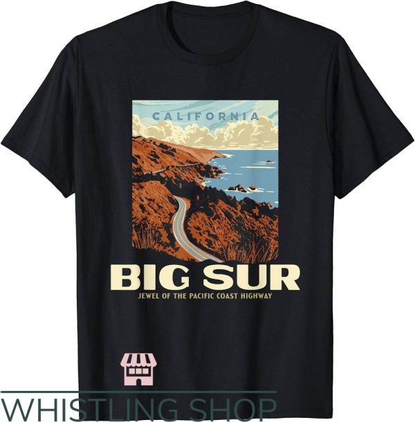 Big Sur T-Shirt Retro Big Sur California Coast Tee Trending