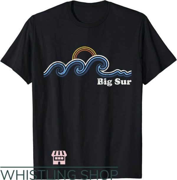 Big Sur T-Shirt Sufing Waves Sunset Vintage T-Shirt