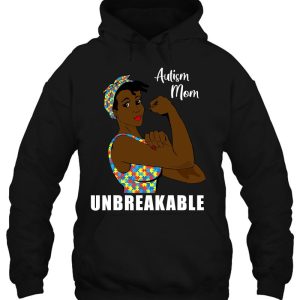 Black African American Autism Mom Unbreakable Proud Mother 3