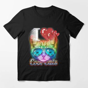 Cool Cats And Kittens T-shirt Cool Cats With Hearts T-shirt