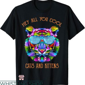 Cool Cats And Kittens T-shirt Rainbow Color Tiger T-shirt