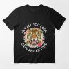 Cool Cats And Kittens T-shirt Tiger Floral T-shirt