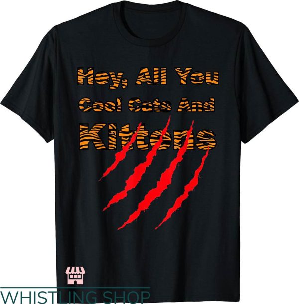 Cool Cats And Kittens T-shirt Tiger Halloween Scratch Shirt