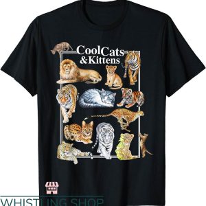 Cool Cats And Kittens T-shirt Tiger Lion Leopard Felines