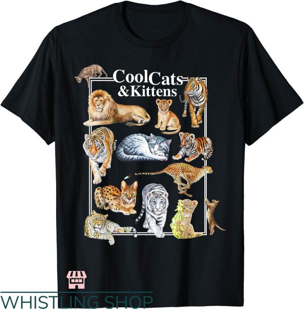 Cool Cats And Kittens T-shirt Tiger Lion Leopard Felines