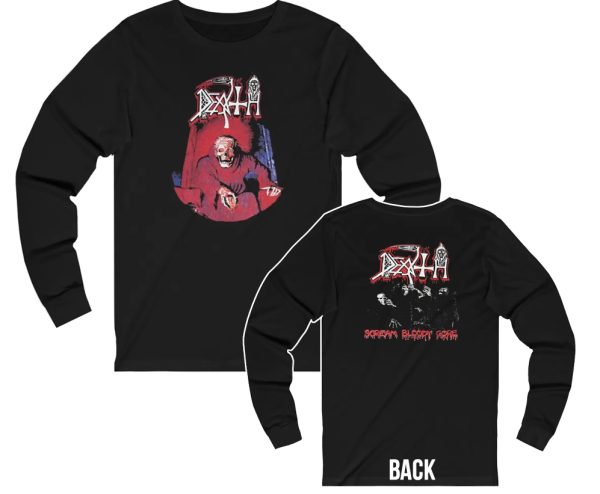 Death Scream Bloody Gore Long Sleeved Shirt