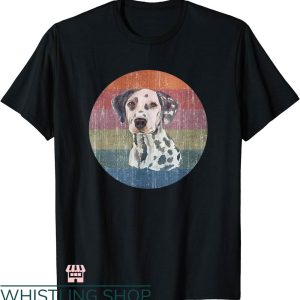 Dogs Face On Shirt T-shirt Dalmatian Dog Watercolor Face On
