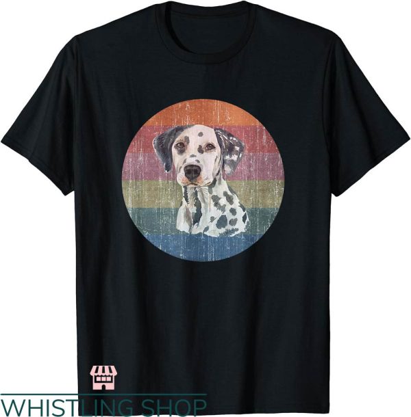 Dogs Face On Shirt T-shirt Dalmatian Dog Watercolor Face On