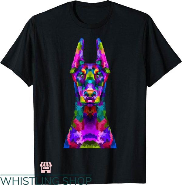 Dogs Face On Shirt T-shirt Dobie Doberman Face Pop Art Shirt