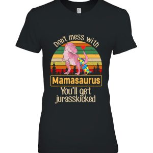 Don’t Mess With Mamasaurus Autism Mom Shirt Mother’s Day