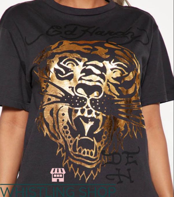 Ed Hardy Tiger T-Shirt Ed Hardy Foil Retro Tiger