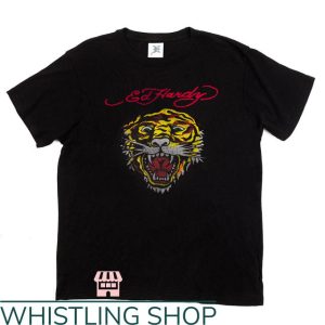Ed Hardy Tiger T-Shirt Tiger Head Shirt
