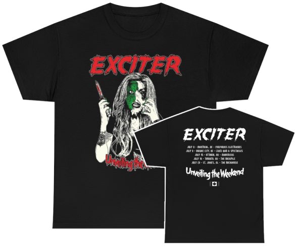 Exciter 1986 Unveiling The Wicked Canadian Unveiling The Weekend Tour Shirt