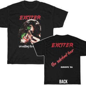 Exciter 1986 Unveiling The Wicked European Tour Shirt