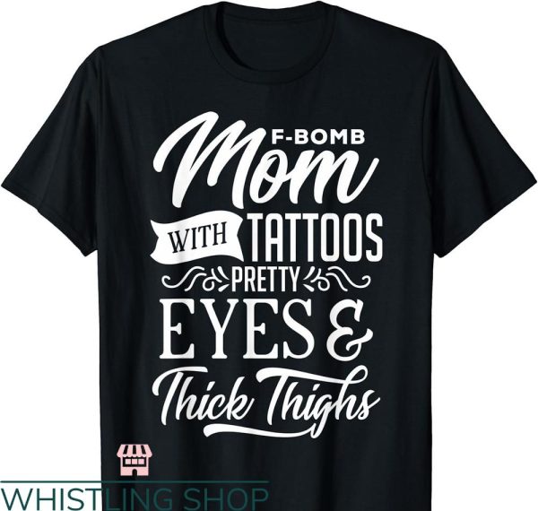 F Bomb Mom T-shirt Black And White Text