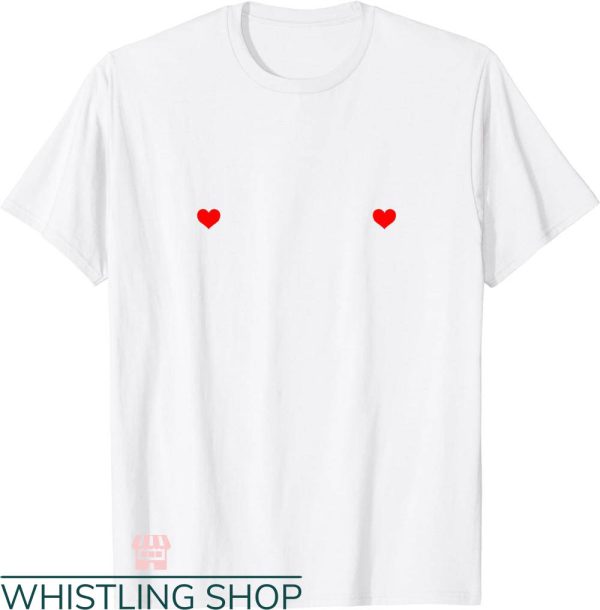 Free The Nipple T-shirt Cute Heart Nipples T-shirt