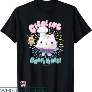 Gabby Dollhouse Birthday T-shirt Cat Giggling Grapevines