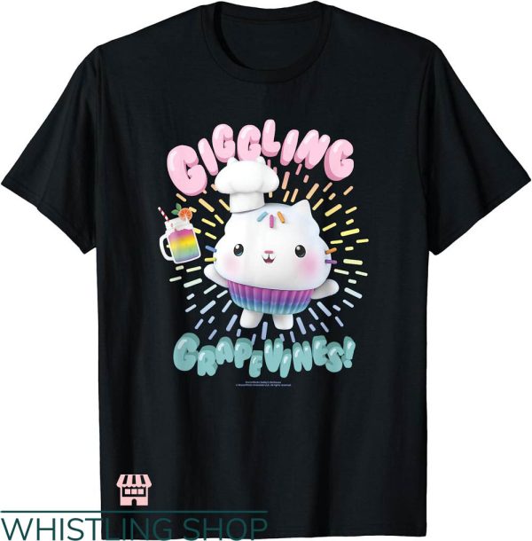 Gabby Dollhouse Birthday T-shirt Cat Giggling Grapevines