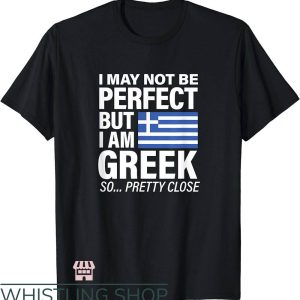 Greek Lettered T-Shirt Funny Perfect Greek Flag