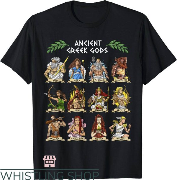 Greek Lettered T-Shirt Gods Ancient Greece Trending