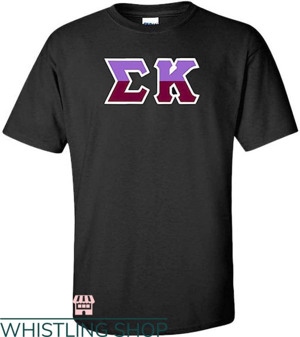 Greek Lettered T-Shirt Sigma Kappa Two Tone Greek Lettered