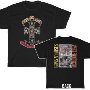 Guns N Roses Appetite For Destruction Both Covers Shirt – Distressed &amp Faded Effect