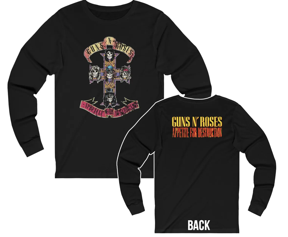 Guns N Roses Appetite For Destruction Cover Long Sleeved Shirt