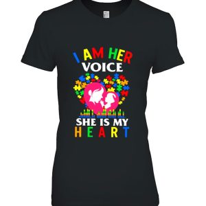 I Am Her Voice She Is My Heart Autism Awareness Autism Mom