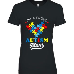 Im A Proud Mom Autism Awareness Autistic Heart Son Daughter 2