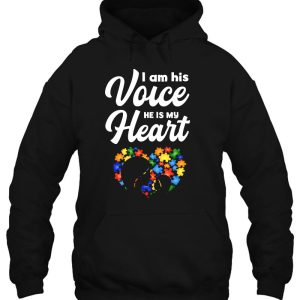 Im His Voice He Is My Heart Autism Mom Son Puzzle Piece Autism Awareness 3