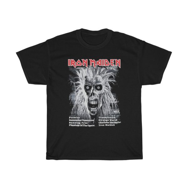 Iron Maiden 1980 Self Titled Album Track Listing Shirt