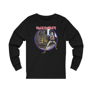 Iron Maiden 1985 Eddie Luvs Noo Yawk Radio City Music Hall Long Sleeved Shirt 1