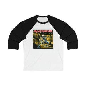 Iron Maiden Piece of Mind Album Cover 34 Sleeved Baseball Jersey Shirt 3