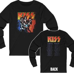 KISS 1976 Tour Dates Long Sleeved Shirt