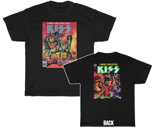 KISS 1977 &amp 1978 Marvel Comics Super Special Covers Double Sided Shirt Double Sided Shirt