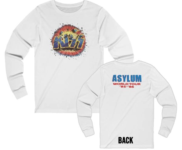 KISS 1985 – 86 Asylum Exploding Logo World Tour Long Sleeved Shirt