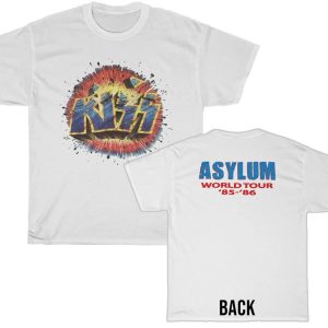 KISS 1985 – 86 Asylum Exploding Logo World Tour Shirt