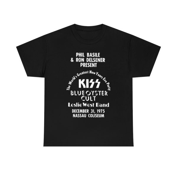 KISS Blue Oyster Cult Leslie West Band New Years Eve Nassau Coliseum Event Shirt