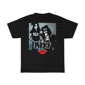 KISS Custom Pre-Makeup with Original Logo with Paul &amp Gene On Back Shirt