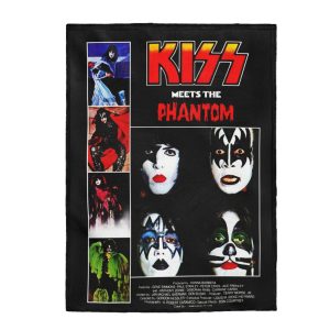 KISS Meets The Phantom of the Park Alternate Movie Poster Velveteen Plush Blanket 3