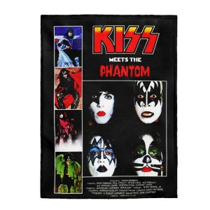 KISS Meets The Phantom of the Park Alternate Movie Poster Velveteen Plush Blanket 5