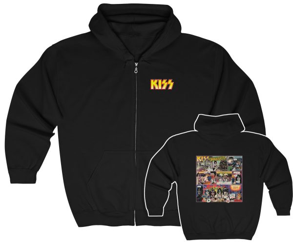 KISS Unmasked Zip Up Hoodie