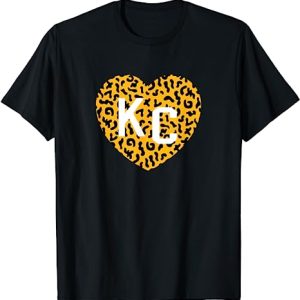 Kc Heart T Shirt Cheetah Animal Print